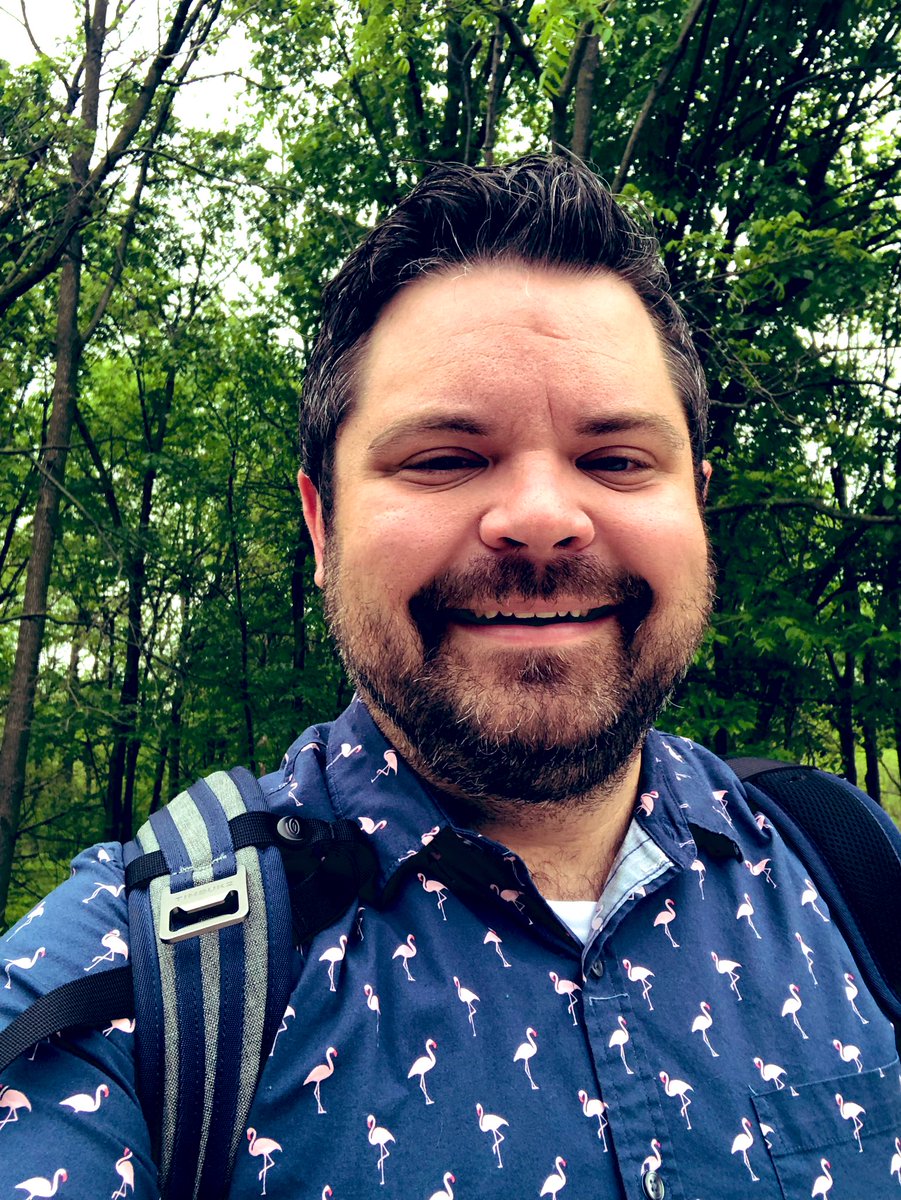 willcanta's tweet photo. When @ForwardMSNFC has a huge game on a work day, you have to choose the collared flamingo shirt.  #upthegoes @opencup https://t.co/WdMcdXN0BD