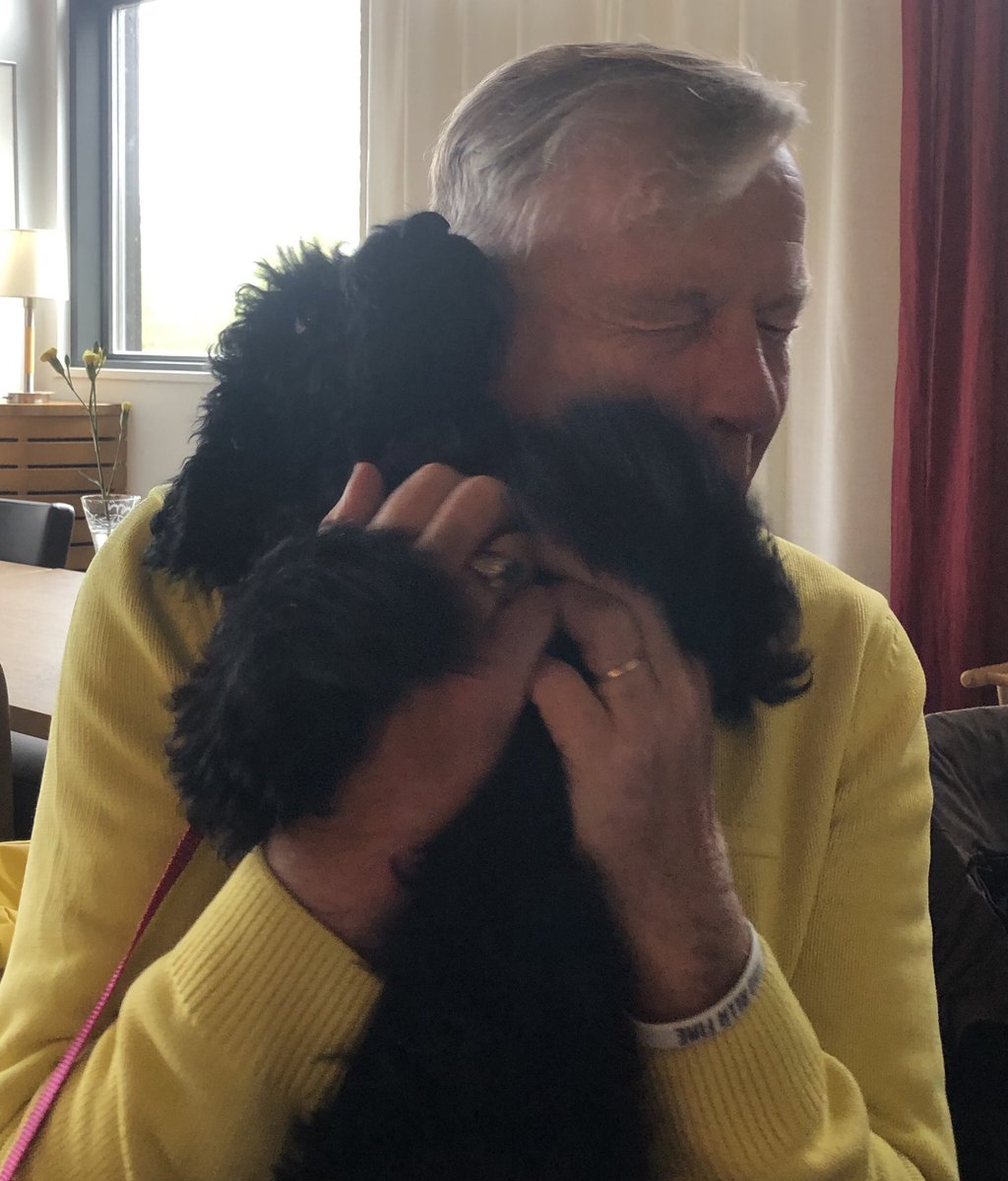 HussoJarmo's tweet photo. Pentukuiskaajan aamun ihana kohtaaminen Virpiniemen golfklubin aamukahvilla. Isovillakoira 10-viikkoinen Pojun neulahampaat korvalehdessä tuo mieleen sanonnan : I love You when You hurt me. #virpiniemigolf #pentukuiskaaja #smack #lurts https://t.co/Rh2Eu4Y7rT