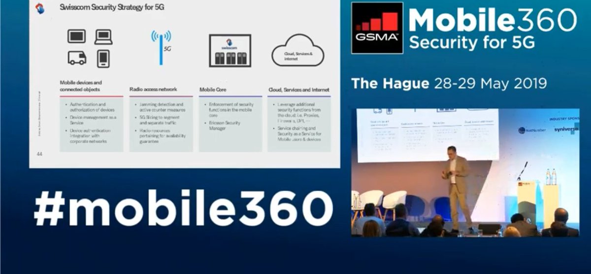 “#5G is an enabler consisting of various building blocks, including speed, capacity, edge computing, deep latency and network slicing” states Philippe Vuilleumier, Chief Security Officer, <a href="/Swisscom/">Swisscom</a> #Mobile360