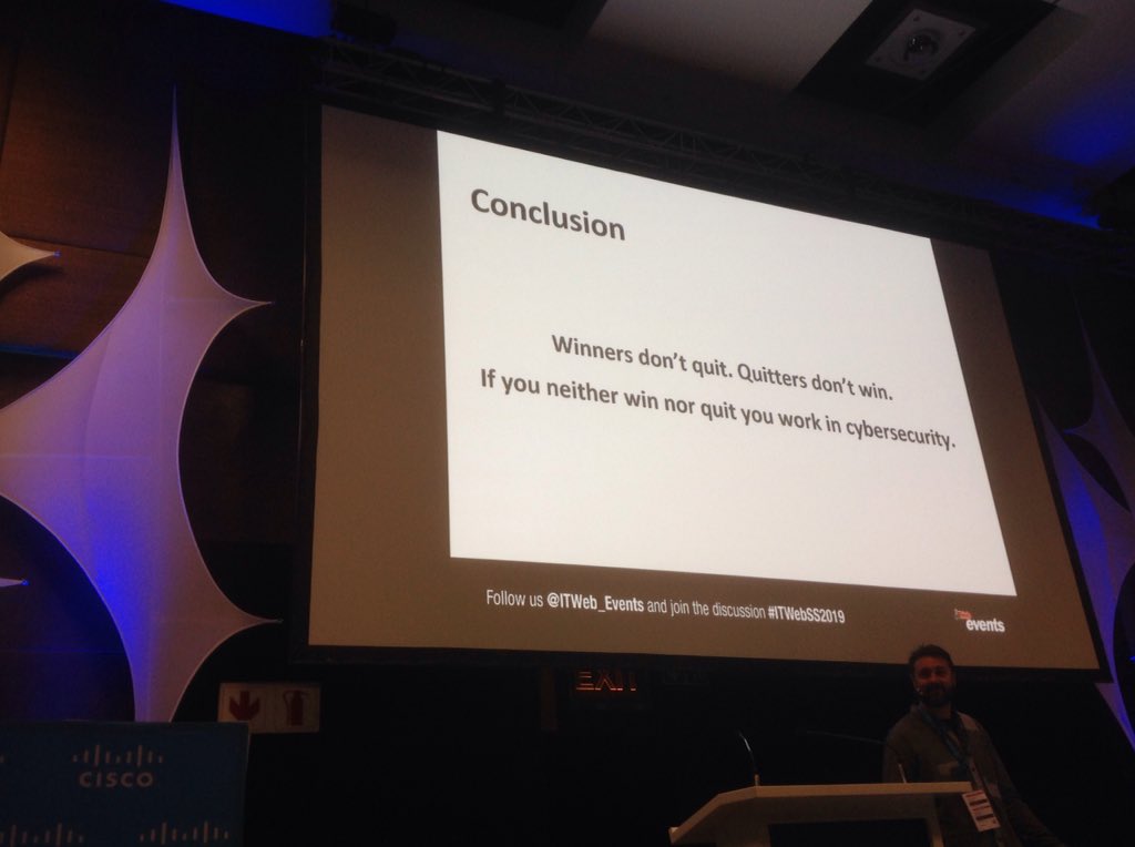 ITWeb's tweet image. .@peteherzog ends with this 👇🏼 #ITWebSS2019