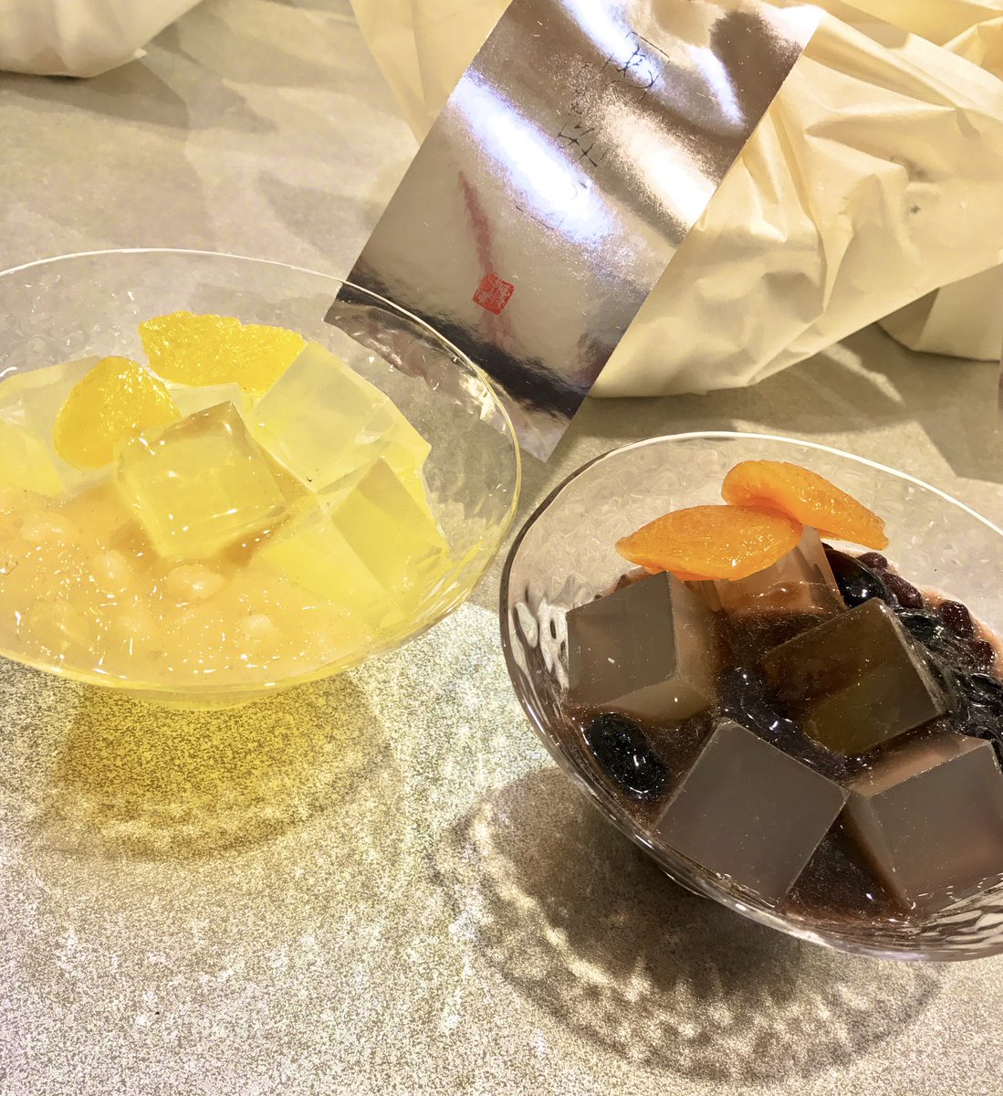 たねやあんみつ夏みかんアンドシークヮーサー