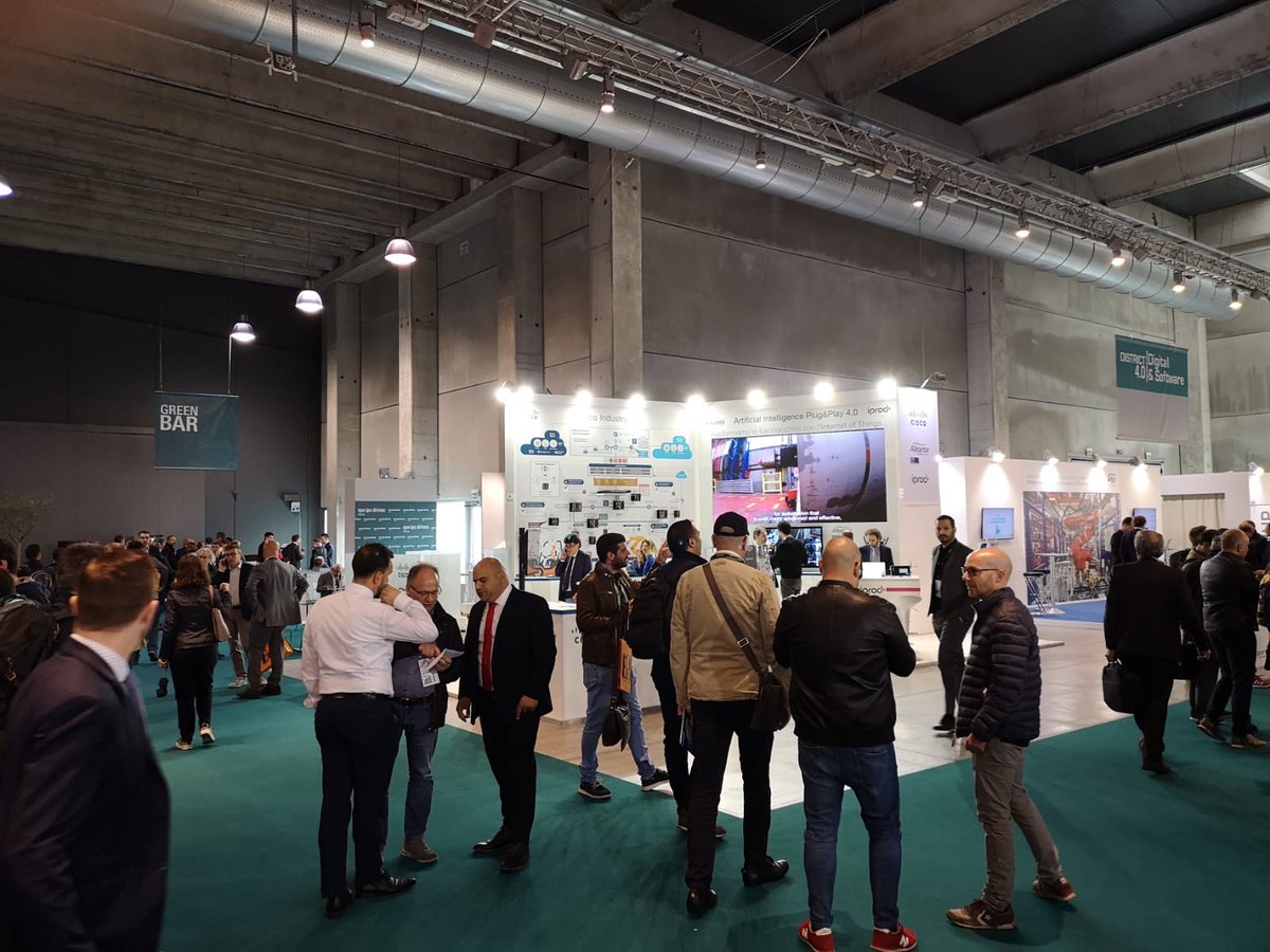 Alleantiasrl's tweet photo. Tutto procede al meglio a #spsitalia ! Sono già tantissimi i visitatori che sono passati a visitare il nostro stand! Venite a trovarci per scoprire le ultime novità a tema I4.0 che abbiamo preparato assieme a @CiscoItalia e #iProd! Pad 4 stand A014! https://t.co/n6IR9n1i0G