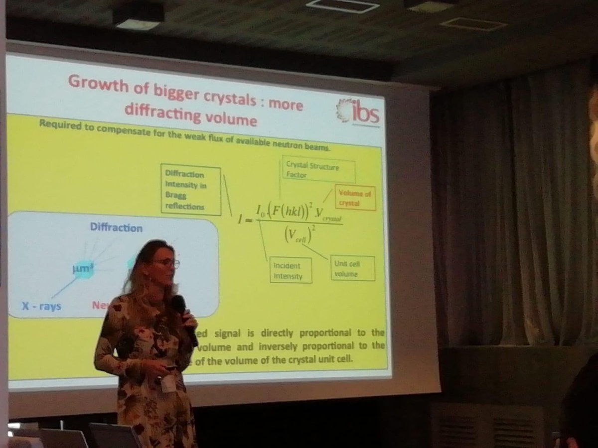 #ISBC2019 Monica teaching how to growth big crystals for neutron diffraction