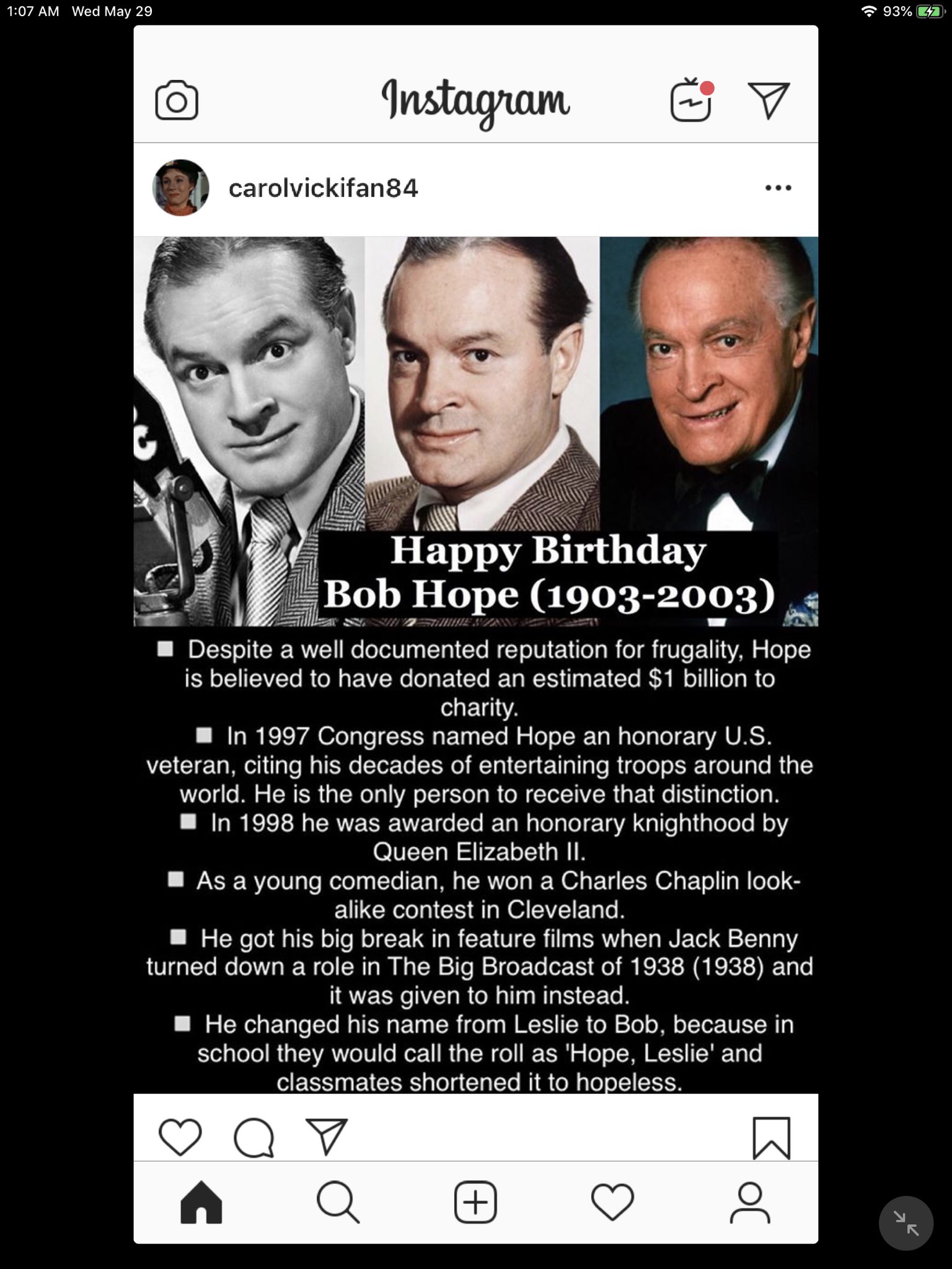 Happy Birthday! Bob Hope, Mel B, Adrian Paul and La Toya Jackson!        