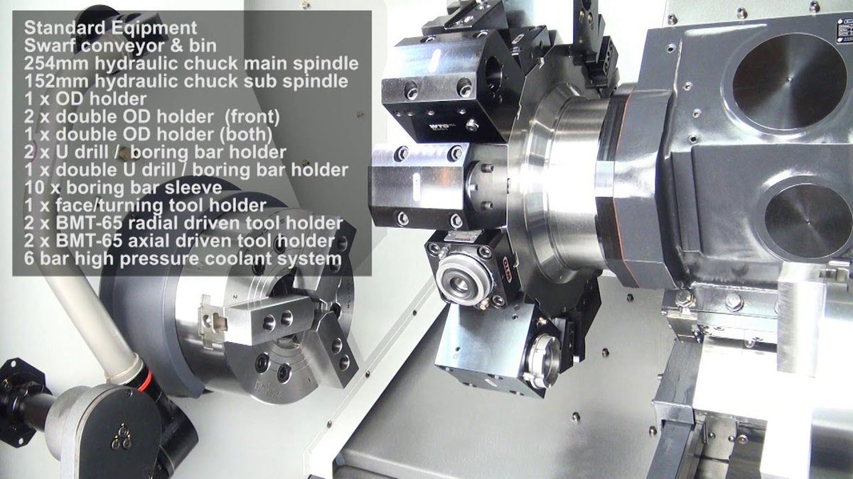 Take a look at the SMEC (Samsung Machine Engineering Company) SL2500BSY in action: buff.ly/2Z1wQ6L full spec: buff.ly/2Ww9Sa2 #smec #samsung #precisionturning #cnclathe