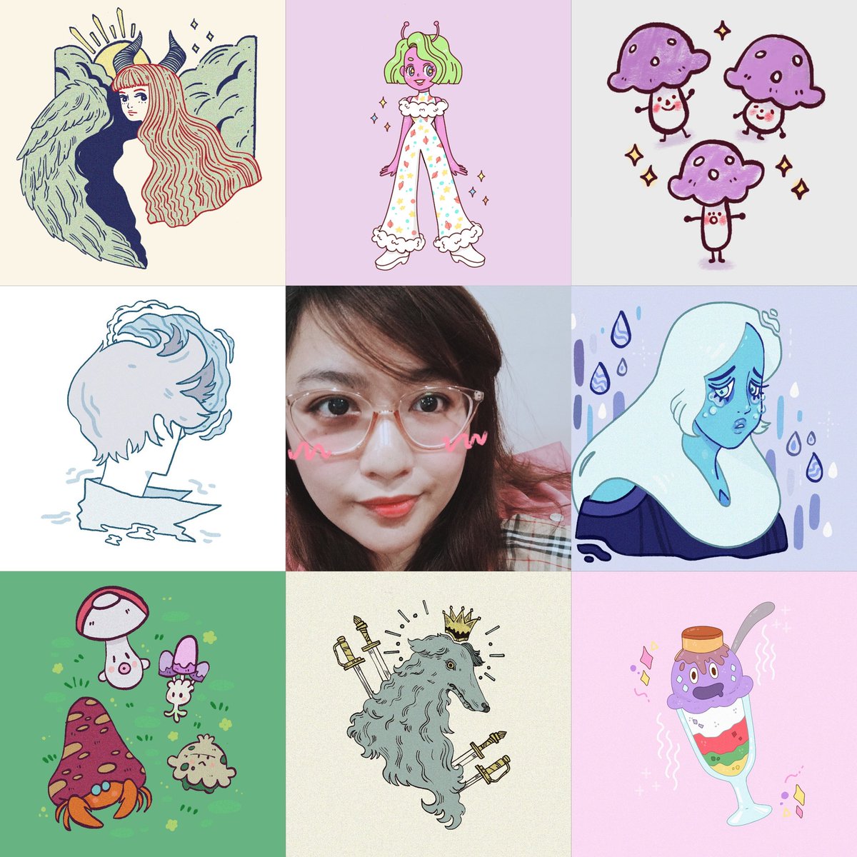 comparison...i think i've started having fun with line work, but mushroom and pokemon love is forever