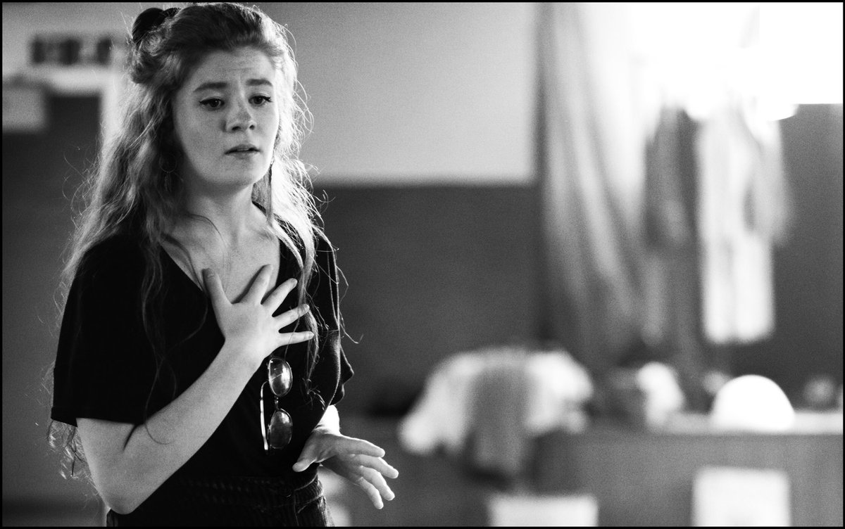 Pic of the wonderful @RhiannaMcGreevy playing Paulina in rehearsal #TheWintersTale #summertour #followus #actress #theglobe #tour #openair #openairshakespeare #bookticketsnow