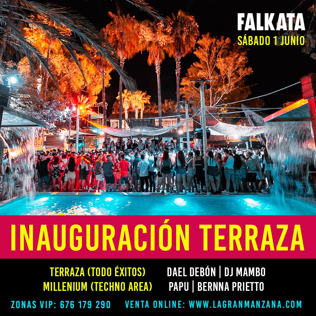 ¡Volvemos a la carga! 🙆🙆‍♂️ ¡Inauguramos la terraza de Falkata! 
¡Sabemos que tenéis muchas ganas! Así que no podéis faltar el próximo #SÁBADO. 

#Falkata #Playa #Gandia #Valencia
#LaGranManzana
