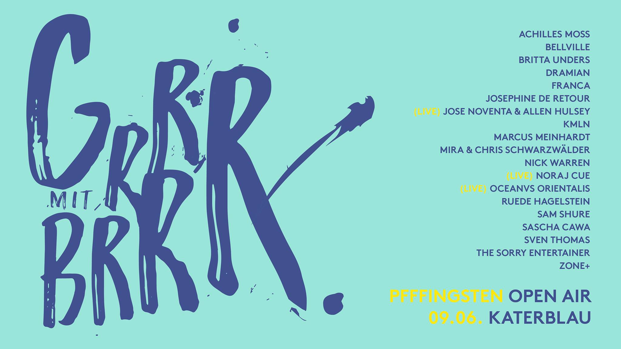 Nick Warren Katerblau Open Air With This Amazing Gang On June 9th Berlin