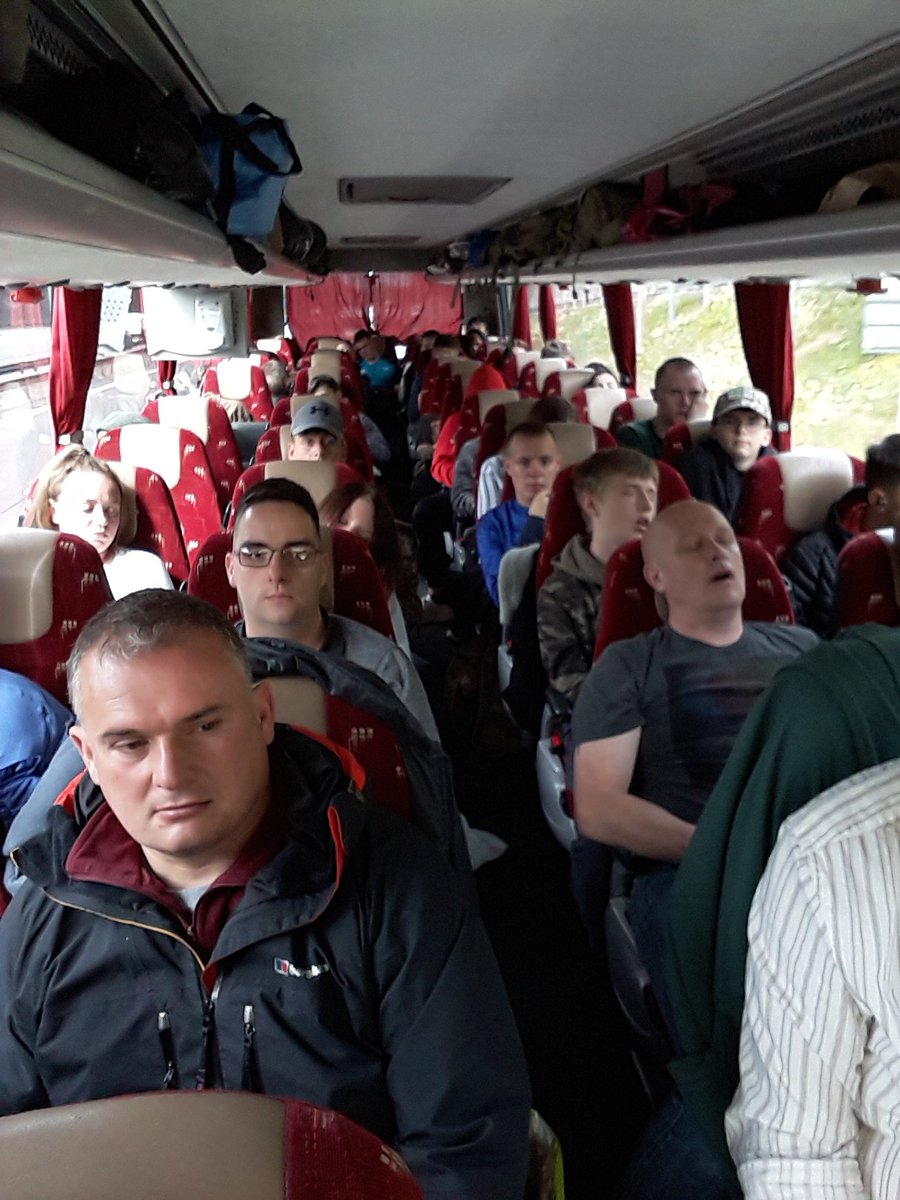 DandGACF's tweet photo. Dyfed and Glamorgan ACF travelling to Normandy and most of them asleep #rfca #acfa https://t.co/JoWwV7rbCg