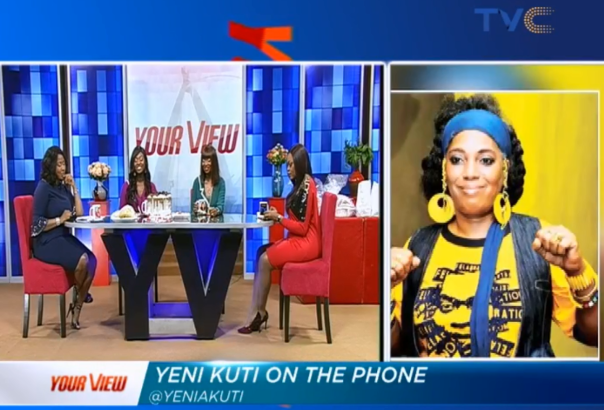 TVCconnect's tweet photo. @AkashatZibiriNy @YeniAKuti @oluwaloninyo and @laideoropo reminiscing on their experiences so far on the show. #YourViewAt6 #YourViewTVC #DemocracyDay #Inaguration2019 #TheInauguration https://t.co/NQtDid5uyM