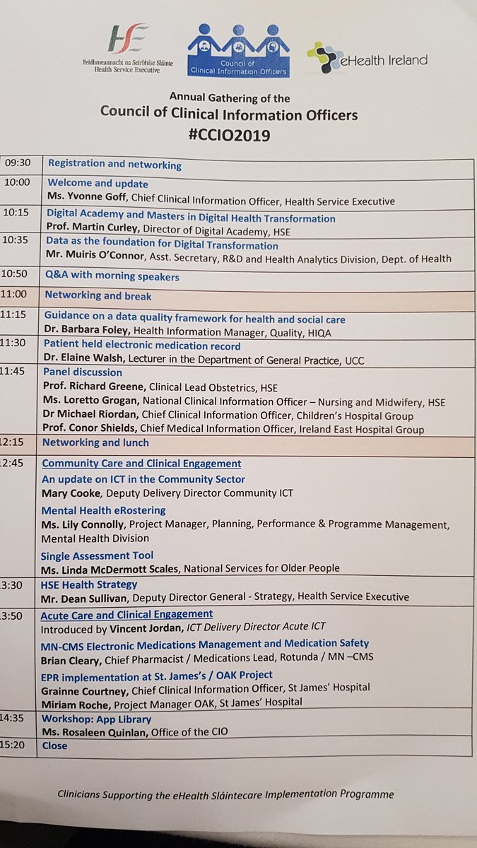HSE Technology and Transformation (@hsetandt) on Twitter photo Yvonne Goff <a href="/HSELive/">HSE Ireland</a> CCIO opening the <a href="/CCIO_IRL/">CCIO Network Ireland</a> annual conference today #CCIO19 Interesting agenda discussing clinician support for #eHealth <a href="/slaintecare/">Sláintecare</a> implementation programme #ehealth4all Yvonne Goff <a href="/HSELive/">HSE Ireland</a> CCIO opening the <a href="/CCIO_IRL/">CCIO Network Ireland</a> annual conference today #CCIO19 Interesting agenda discussing clinician support for #eHealth <a href="/slaintecare/">Sláintecare</a> implementation programme #ehealth4all