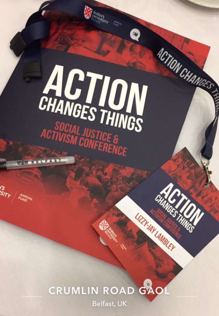 At Crumlin Road Gaol today for the #actionchangesthings conference ✊🏻