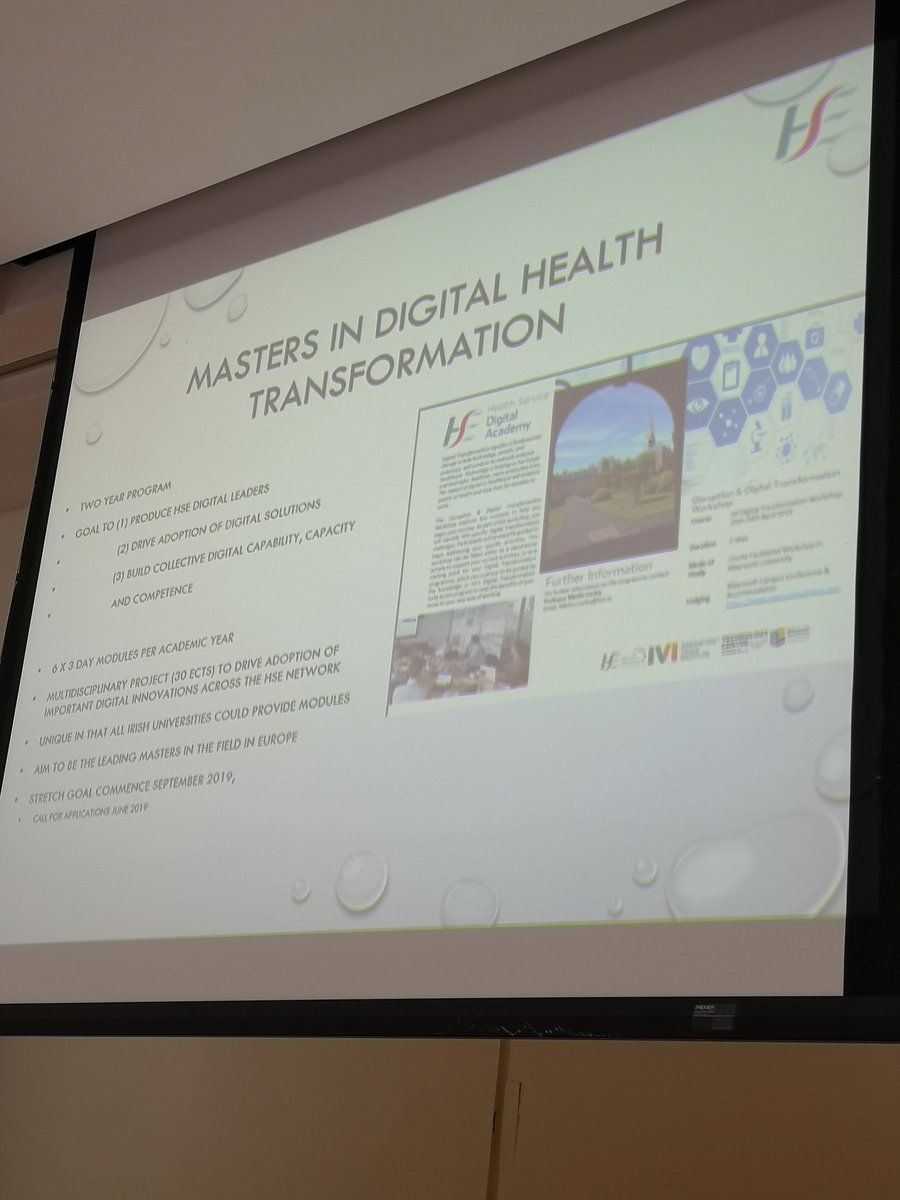 #ccio2019 Super opportunity to progress digital capacity within the HSE. Prof Martin Curley presenting on the new Digital Academy  @eHealthIreland