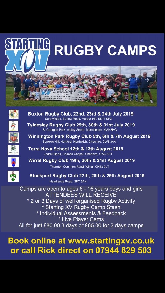 This #summerholidays <a href="/TyldesleyRUFC/">Tyldesley RUFC</a> we have a summer camp running. A great way to get your kids active and playing rugby.