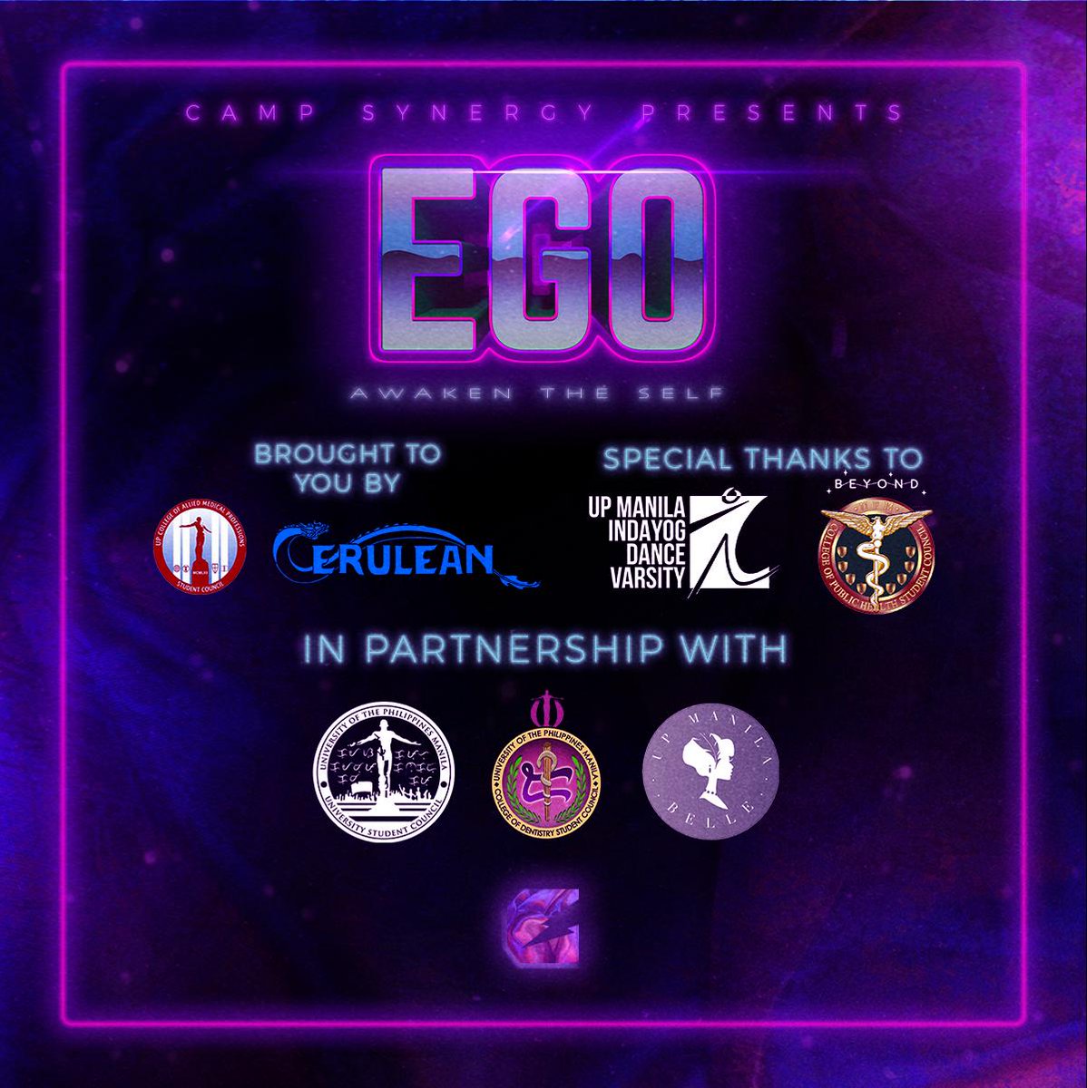 CAMPSynergy's tweet photo. Once again, we would like to thank our sponsors and partner organizations for helping us make EGO: Awaken the Self possible.
#AwakentheSelf
#SinResponsibly https://t.co/SSCI7953rD
