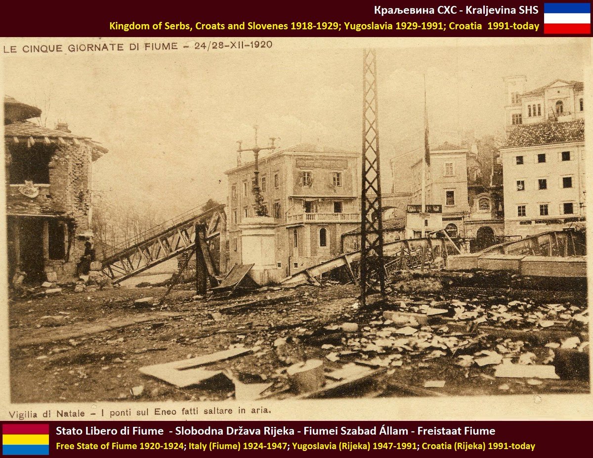 Pillandia's tweet photo. Christmas Day in 1920, along the international border between the Free State of Fiume (1920-1924) and SHS (officially 'Yugoslavia' from 1929).
https://t.co/jXBKq9MrXg

#Rijeka #Fiume #Sušak #Border #Quarnaro #Jugoslavija #SHS @rokomavh @nickfshort @mtbzan @mbotta @Poilu17 https://t.co/K69zLBiM9F