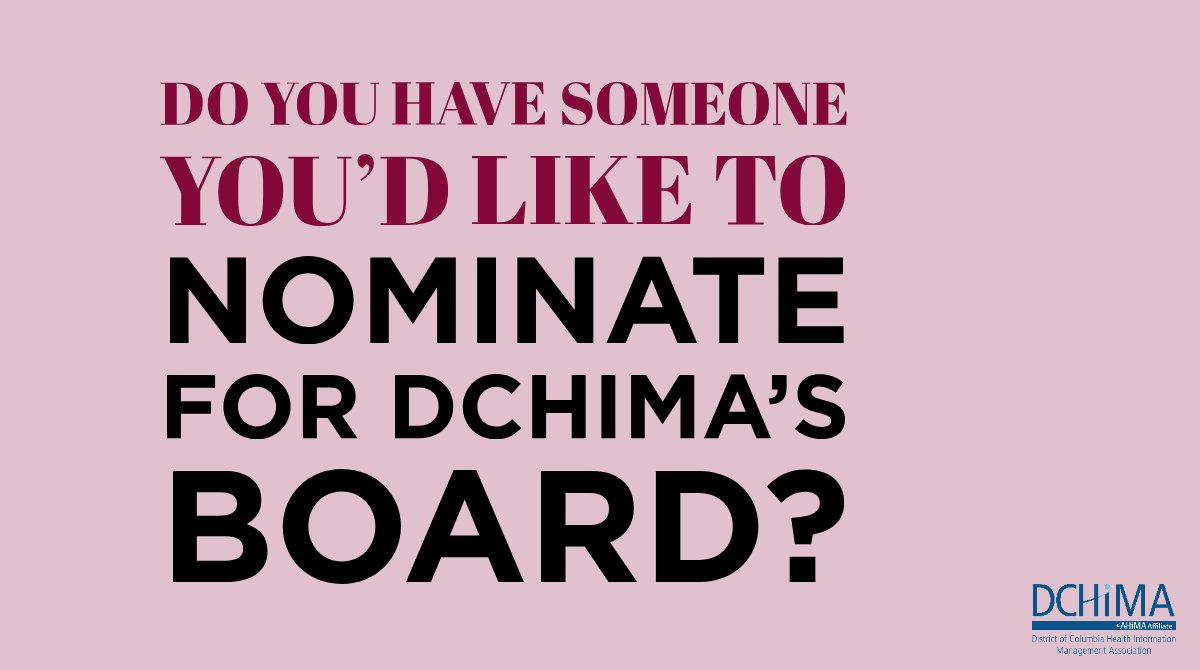 DCHIMA4's tweet photo. Nominations for 2019-2020 #DCHIMA Board are now open. Nominations close June 3. See details: https://t.co/uh0EGc8n8f https://t.co/m56yOl8YVf