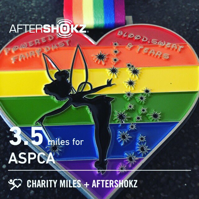 Solo 5K Virtual Pride Run. And running for charity!!! First 5K in weeks!!! #virtualrunningcommunity #virtual #virtualrunning #virtualrun #run #running #runner #runningmotivation @aspca @charitymiles #aspca #charitymiles #charity #racethedistance