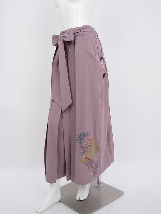 袴風ロングスカート 送料無料カラバリ6色 3丈サイズ 袴風 タック プリーツ ロング