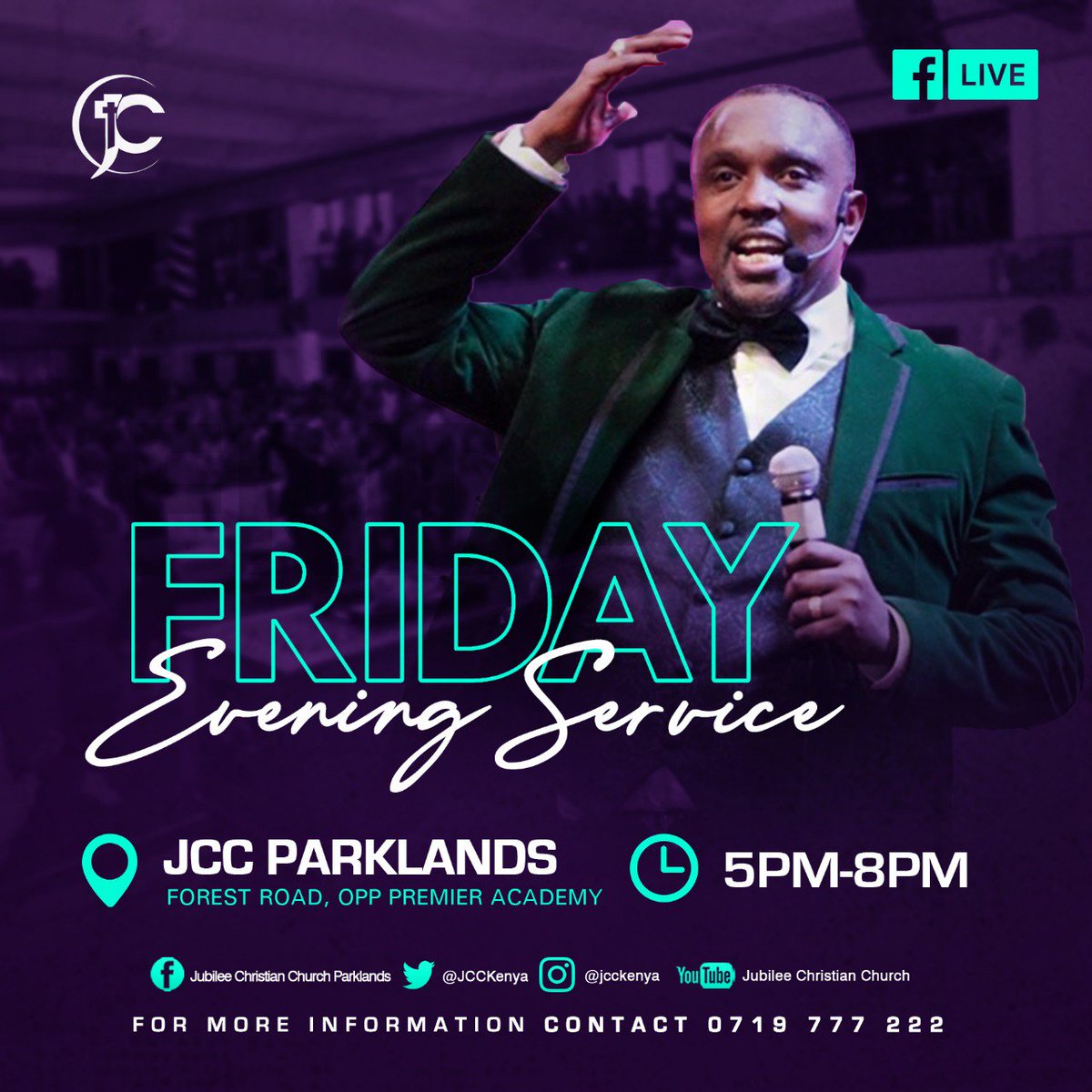 JccKenya's tweet photo. Join us for prayers this Friday 5:00pm. #FridayEveningService https://t.co/lOSZYIaF8L