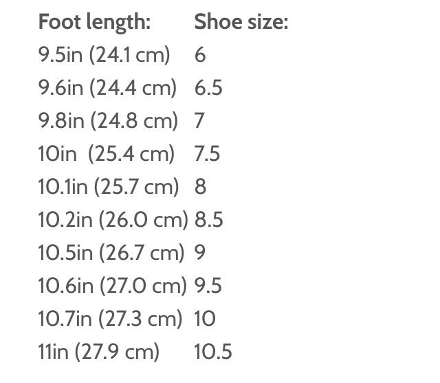 8 shoe size in cm