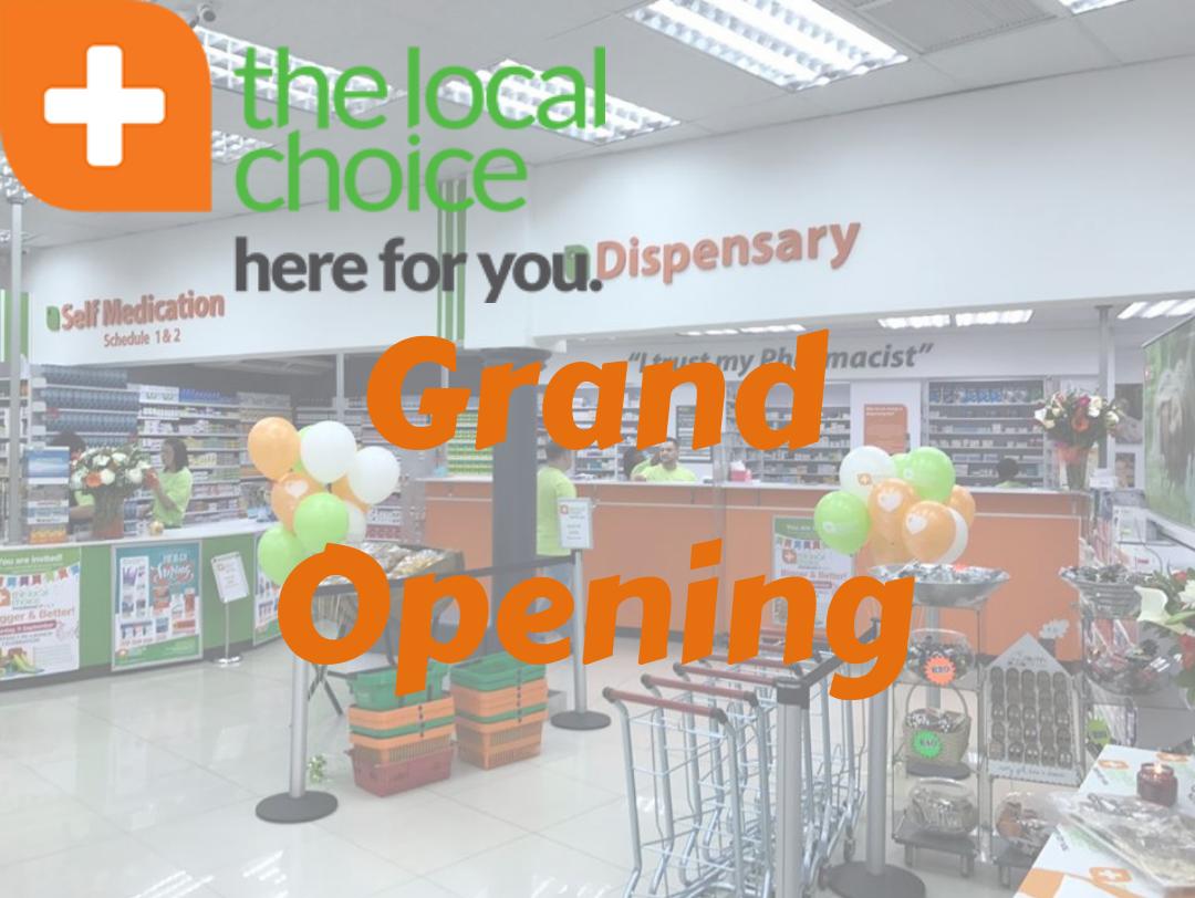 LocalChoiceWD's tweet image. Don't forget to join us this Friday, on 31 May when our pharmacy will become part of the The Local Choice Pharmacy family! There will be lots of prizes and promotions for our LAUNCH PARTY!

#LaunchParty | #InStorePromotions | #Prizes | #Giveaways | #TheLocalChoice