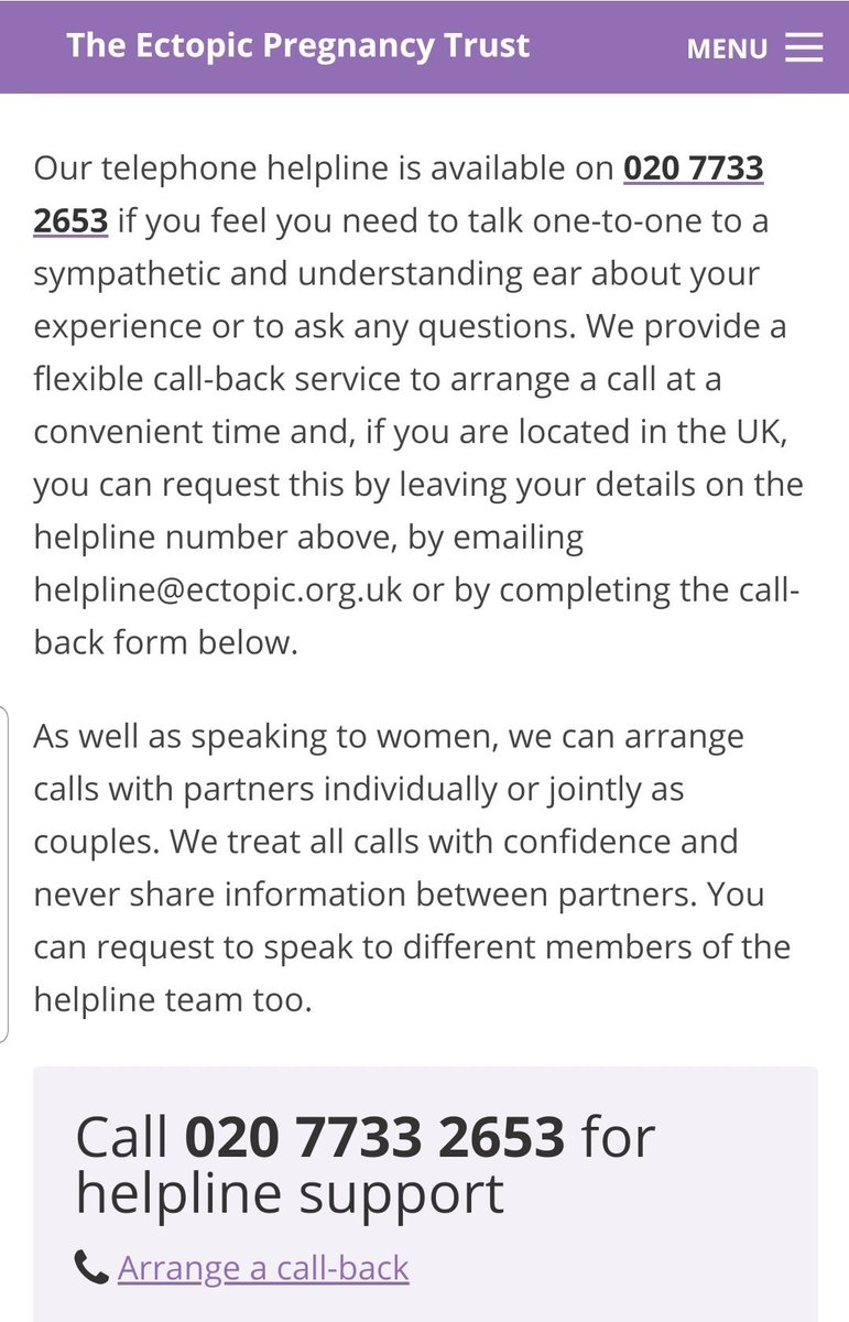 If you are awaiting counselling following Ectopic Pregnancy and would like support quickly you can contact The Ectopic Pregnancy Trust who offer a flexible call back service. #ectopicpregnancy #counselling #grief #babyloss #nbcp