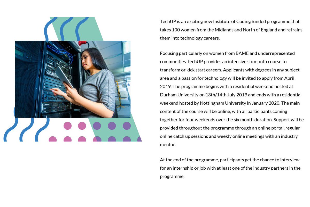 TechUPWomen's tweet image. Apply now: techupwomen.org/apply. RT to spread the word! 👩‍💻👩🏻‍💻👩🏼‍💻👩🏽‍💻👩🏾‍💻👩🏿‍💻 #WomenWhoCode #WomenInTech #WomenInStem
