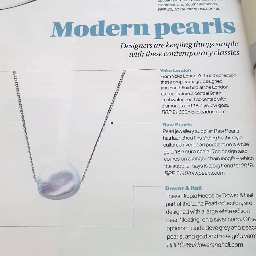 RawPearls's tweet photo. Thank you @retailjeweller for a great mention - #Pearls have never been more modern!  Spread the word! #modernpearls #pearlearrings #pearlnecklace #pearljewellery #jewellerytrend #pearltrend https://t.co/rbIZcEgH9u