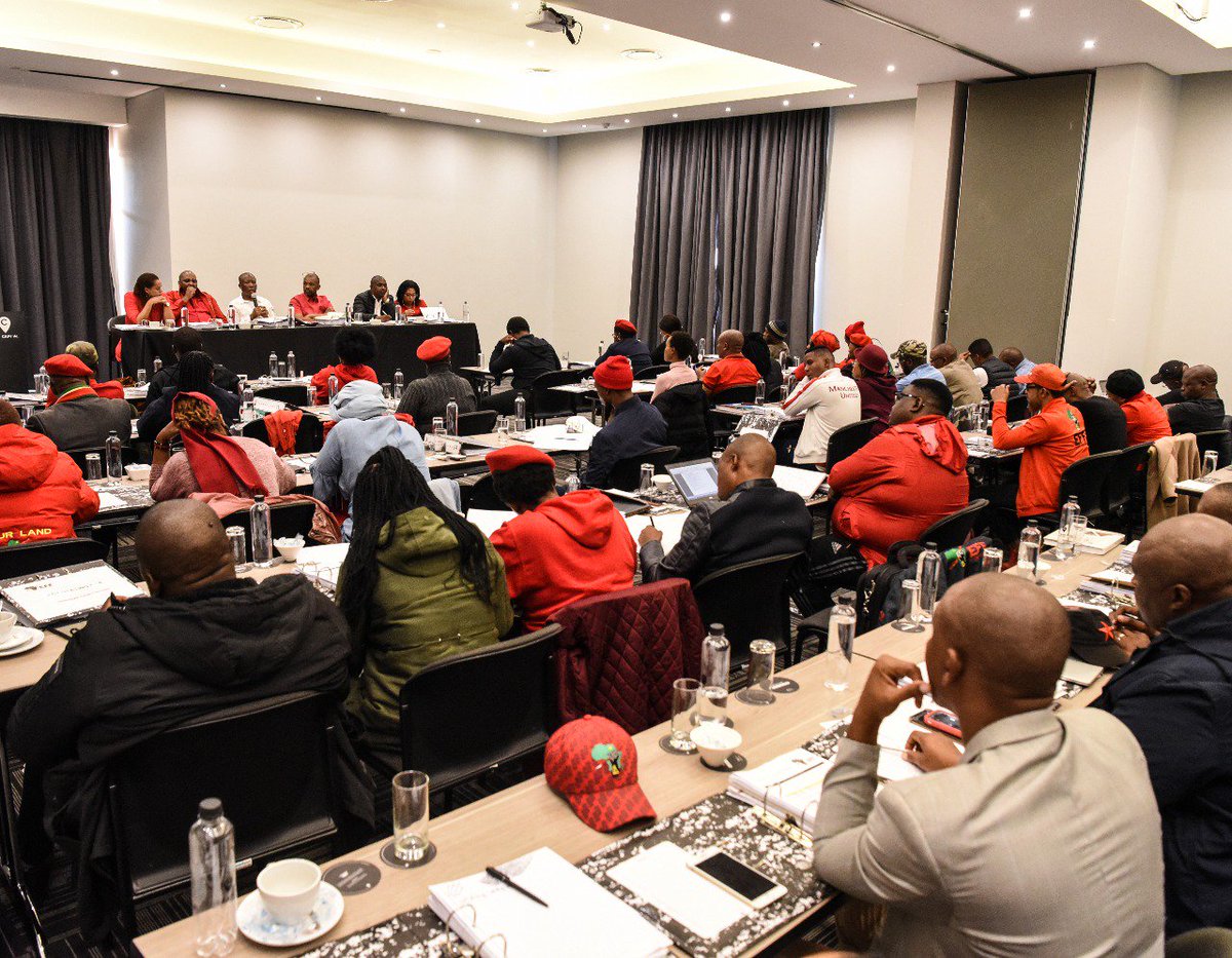 EFFSouthAfrica's tweet photo. Today it's the first Central Command Team Meeting after elections.
This is our collective leadership that delivered growth for the EFF this past general elections.
#EFFCCT https://t.co/U88ZxiU0lY