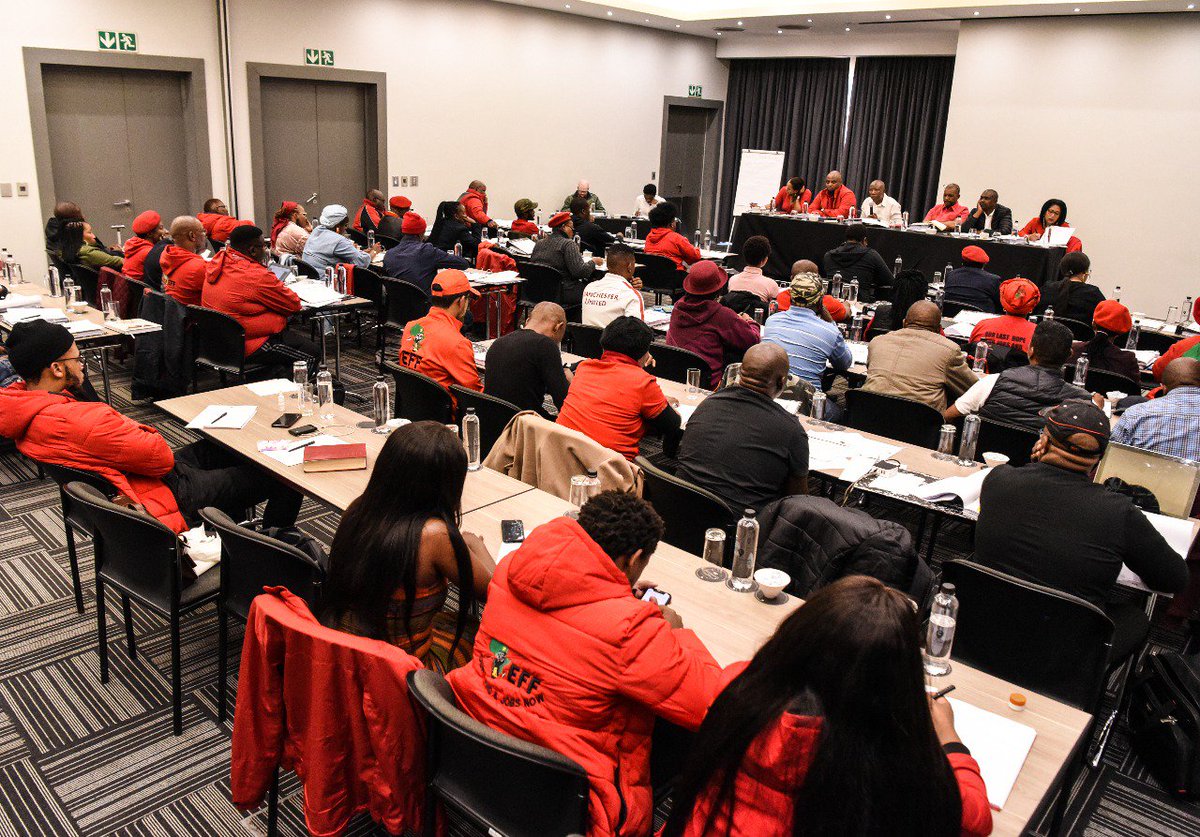 EFFSouthAfrica's tweet photo. Today it's the first Central Command Team Meeting after elections.
This is our collective leadership that delivered growth for the EFF this past general elections.
#EFFCCT https://t.co/U88ZxiU0lY