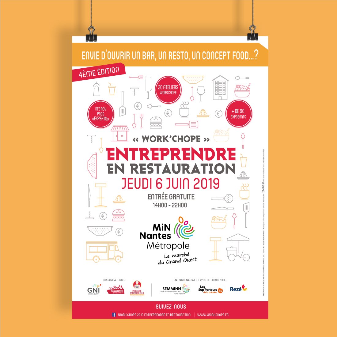 [Evenement]
<a href="/FairBooking/">Fairbooking</a> sera présent lors du #workchope au <a href="/MinNantes/">MIN Nantes Métropole</a> le 6 juin prochain ! Professionnels de l'#hebergement et de #restauration, #acteurdetourisme, venez faire un tour ! 84 exposants, inscription obligatoire  bit.ly/2JFfDeA <a href="/GNI_Grand_Ouest/">GNI Grand-Ouest CHR</a>
