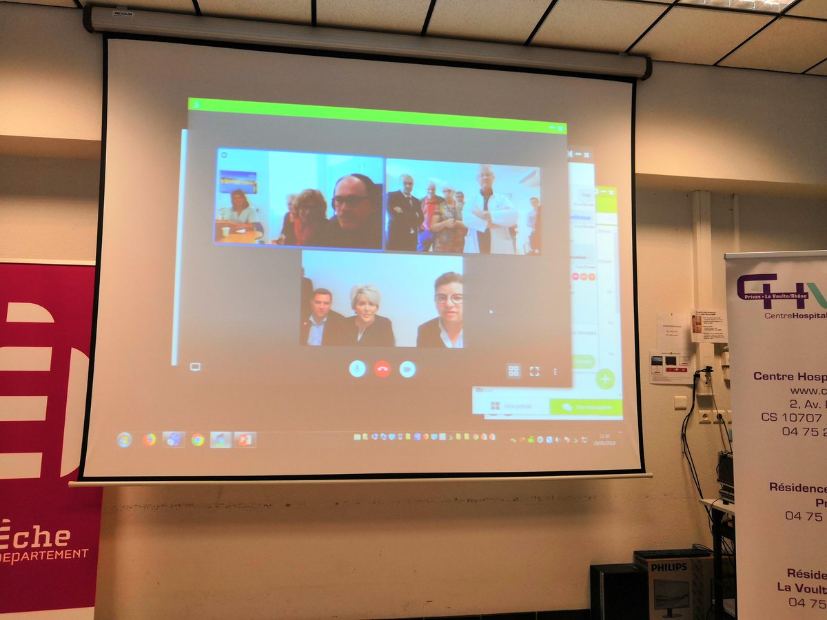 Début de l'expérimentation de la télé médecine permettant aux #EHPAD de mieux renseigner le médecin régulateur, d'éviter des évacuations inutiles sur les structures hospitalières avec notamment l'engagement de #VSAV <a href="/Prefet07/">Préfet de l'Ardèche</a> @Ardeche_07 #CHVA #ARSArdeche