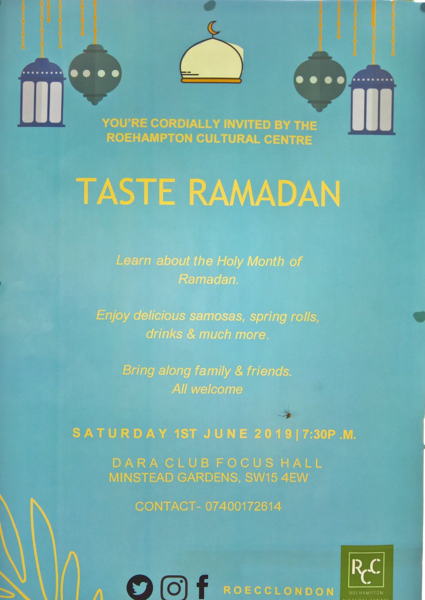 This Saturday - a chance to learn, eat and socialise ! Not to be missed, an iftar (breaking of the fast) open to all.
[For those not aware, the fast won't be broken until about 9:15 Saturday, so don't expect to be nibbling b4 9 !]