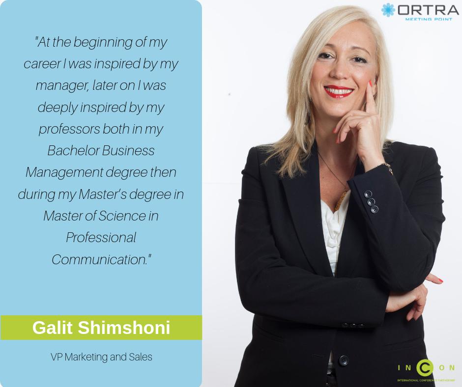 INCONGroup's tweet photo. This week #INCONfeatures Galit Shimshoni, the VP Marketing and Sales at @ORTRAS Find out who inspired her the most in her career π. #INCONpeople https://t.co/rlFcC64Naj