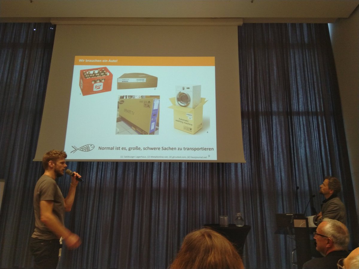 gicycle_'s tweet photo. "what is normal?" ask m. frewein &amp; j. sorger from #verkehrplus in a fantastic performance.
deconstructing #mobility #behavior and perception at #cyclingsummit2019. https://t.co/9hY0xaIQXY