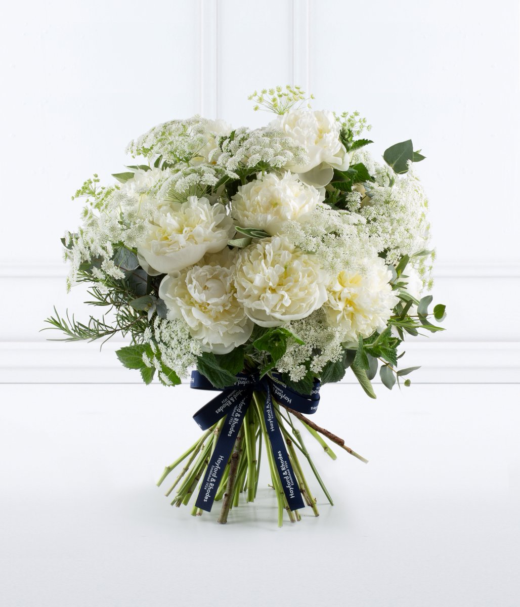 The Paeonia Bouquet is our Florist's pick of the month. 
A pure mass of sumptuous Peonies in shades of white and cream combined with luscious English foliages and herbs. Shop now: bit.ly/2Xaf8gI