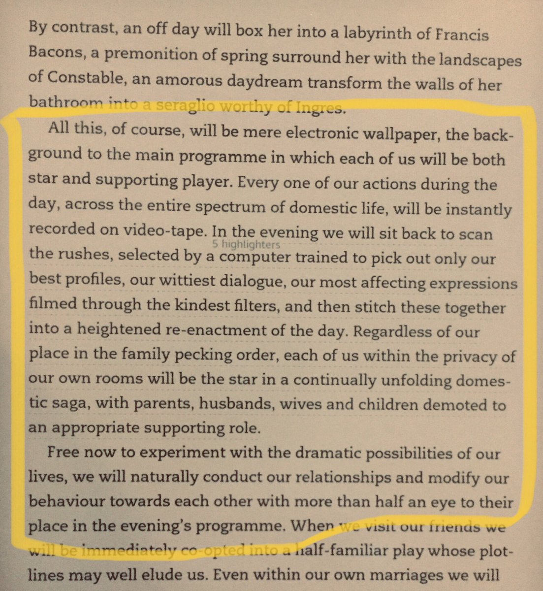 JamieJBartlett's tweet photo. JG Ballard’s 1977 Vogue essay “Future of the Future” is one of the most prescient &amp; brilliantly written essays I’ve ever read. Get hold of it somehow. https://t.co/h3DCa5pLgu