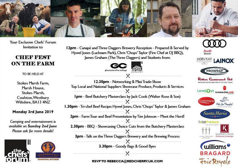 RitterCourivaud's tweet photo. CHEFS!  #ChefFest on the farm is on the 3rd June and we are excited to be sponsoring it! 

Be sure to get in touch with  @thechefsforum team to find out more! https://t.co/Mu8cfKSWjp