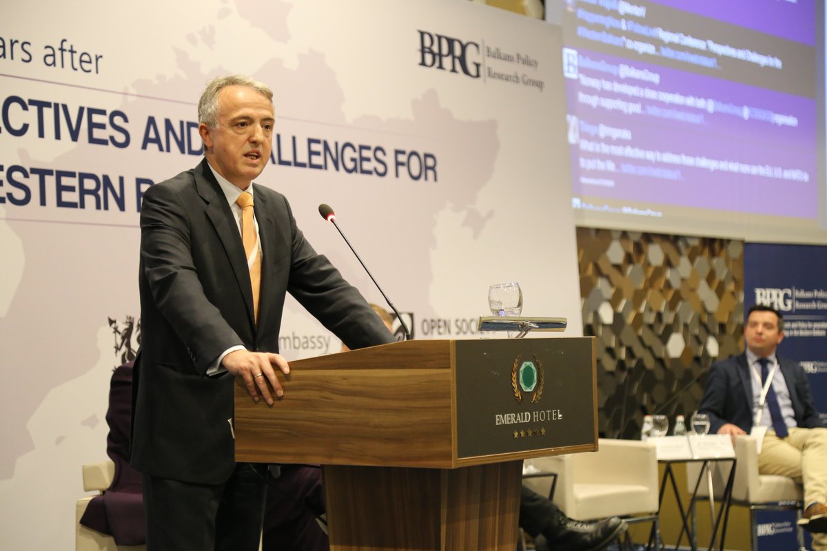 BalkansGroup's tweet photo. @MuhametHamiti says that "the @NATO intervention was a logical consequence of exhausting possibilities for a peaceful solution.” #R2Pdevelopments #BPRG #KCSS https://t.co/744gfJt1jQ