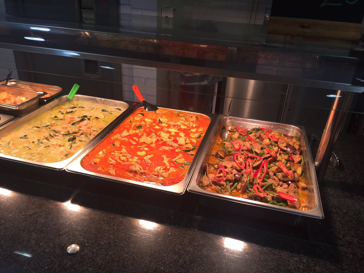 iamthaikitchen's tweet photo. Special today Pork Penang with aubergines, green beans and chilli and jasmine rice @TheMarketUoM @UoMStaffNet @OfficialUoM https://t.co/qog1Dys1iR