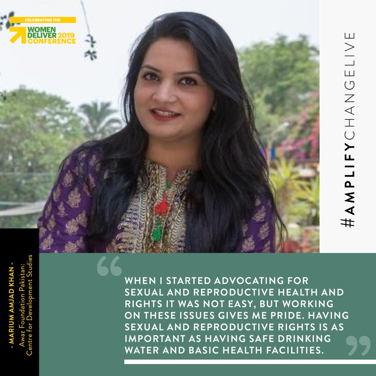 Her Royal Highness Crown Princess Mary of Denmark launched AmplifyChange five years ago and will be joining us <a href="/WomenDeliver/">Women Deliver</a> 2019 to look back at the impact of our grantees. Join our Grantee Voices event and hear Marium's story bit.ly/2VHi0zY. #AmplifyChangeLive #WD2019