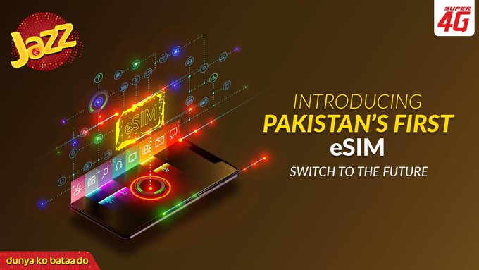 Activate your Pakistan's First e-Sim with in minute via Jazz - GharanaPK
