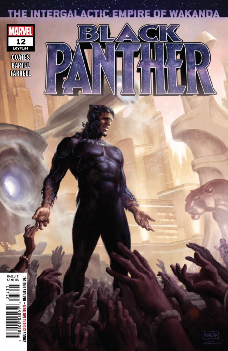 ComicConsult's tweet photo. It’s #NewComicsDay! Pick up BLACK PANTHER #12 by @TaNehisiCoats, @heyjenbartel, @Treestumped, @JoeSabino, @gambinostudio, @MightyBrunstad, @Wil_Moss, @PaoloMRivera &amp; @LagartoMurciano
#NCBD #Marvel #BlackPanther #TChalla #Okoye #Shuri #DoraMilaje #Vibranium #Wakanda #King #MBaku https://t.co/lo7qhqkWys