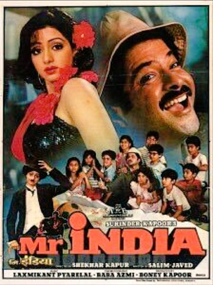 Iconic Mr.India 🎩👠👩🕵🕶
#32YearsOfMrIndia 
@Sridevibkapoor @AnilKapoor @mastersarojkhan @TSeries @annukapoor_ @satishkaushik2 @shekharkapur @AftabShivdasani @kavitaksub 
@Javedakhtarjadu @filmfare @jiteshpillaai @pinkvilla @MuVyz @VintageMuVyz @BombayBasanti