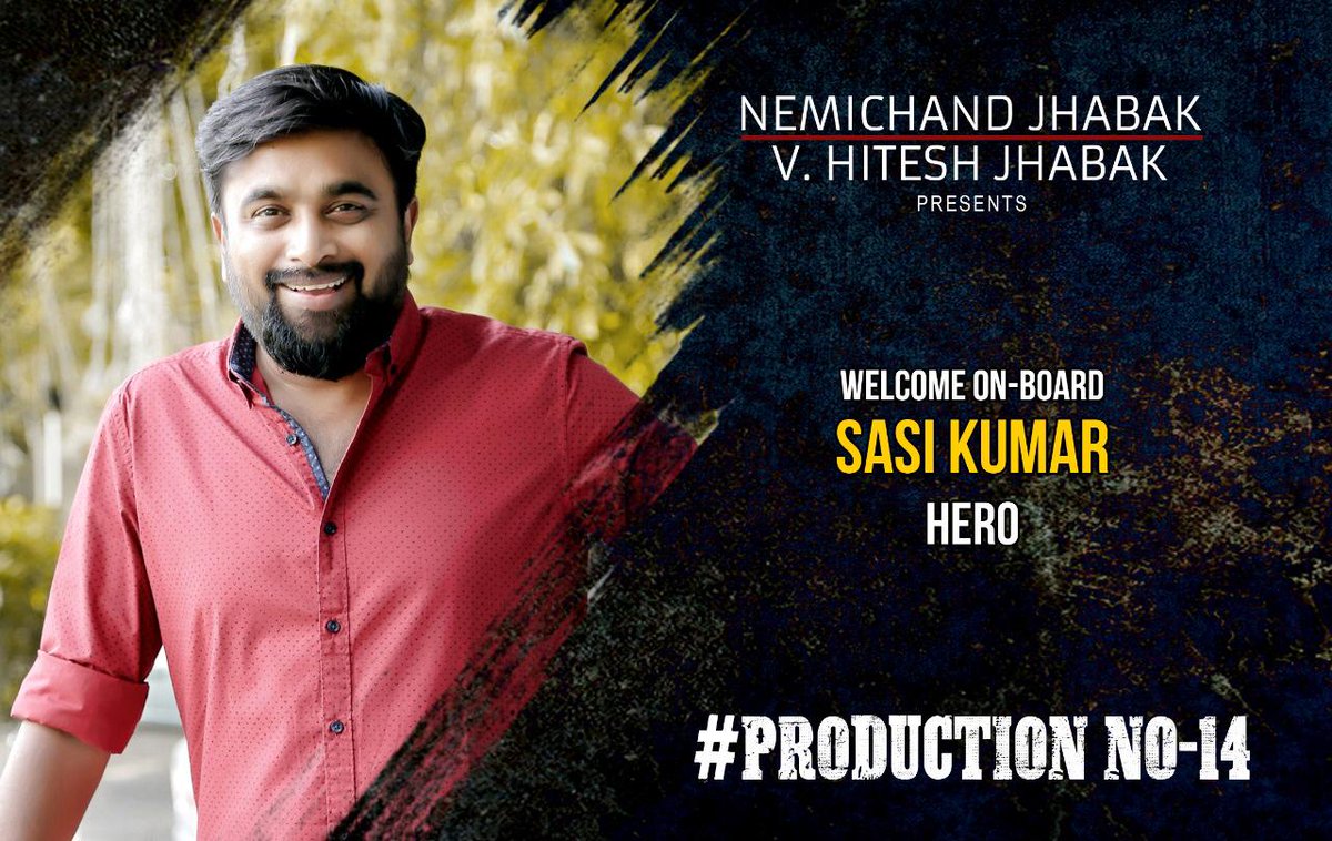 #JabaksMoviesNext  

@SasikumarDir plays the lead in #ProductionNo14 

produced By @JabaksMovies

@proyuvraaj ! #CineemaJunction !