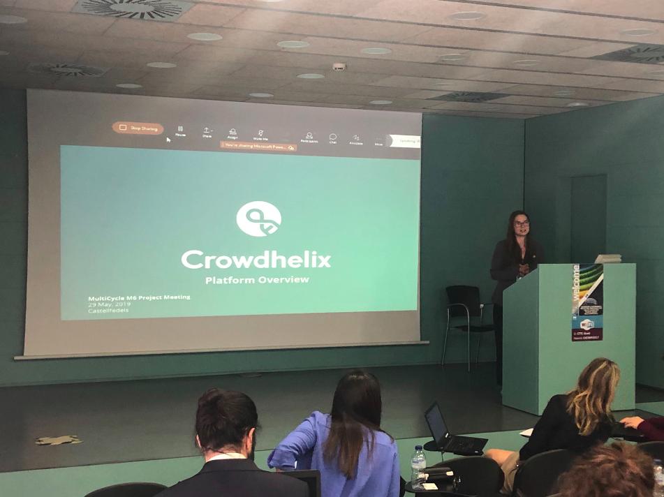CrowdhelixNet's tweet image. Marine Desoche presenting Crowdhelix&apos;s role in the MultiCycle project at today&apos;s partner meeting in Barcelona. @MulticycleP @EU_H2020 #H2020 #circulareconomy #plastics #sustainability