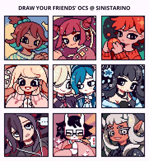 whew i'm back!! please take your children, proud parents ? thank you for letting me draw them, i had lots of fun!
#pixel #pixelart #ドット絵 