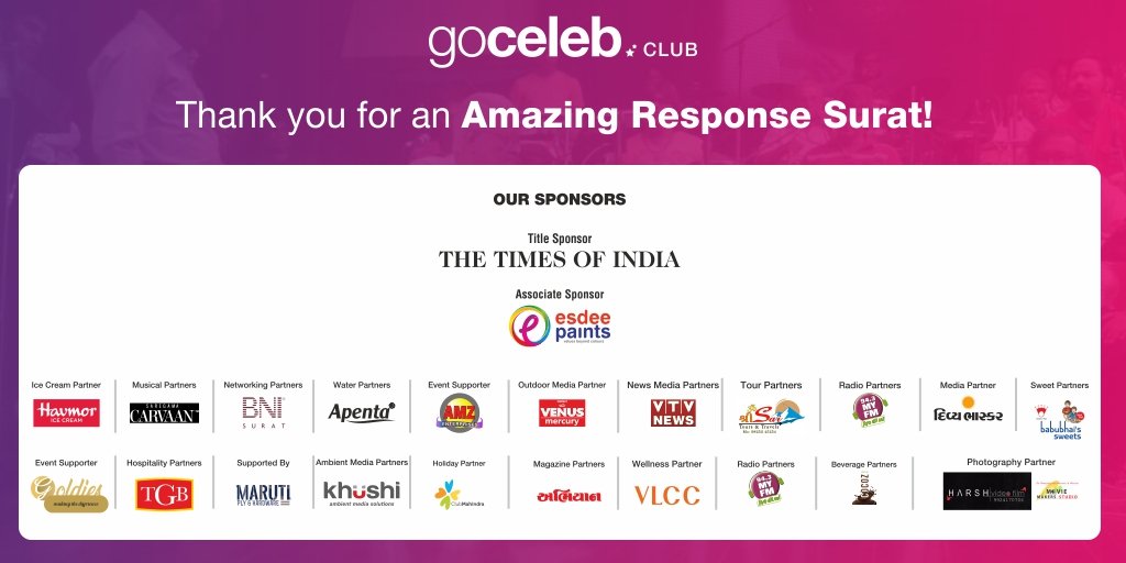 GoCelebTalent's tweet photo. Thank you Surat, for the overwhelming response!

#GoCelebClub #LaxmikantPyarelal #LiveConcert #Surat https://t.co/Zv3aEDUM44